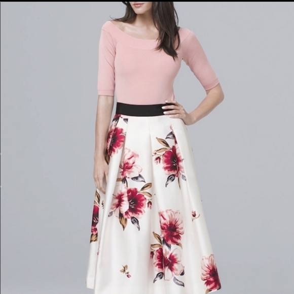 White House Black Market Tops - WHBM * boatneck Blush sweater